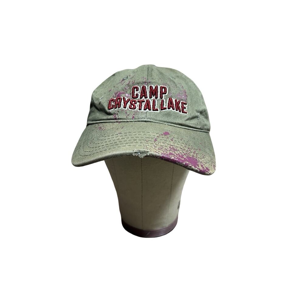 Friday the 13th Camp Crystal Lake Distressed Blood Splatter Dad Cap Baseball Hat